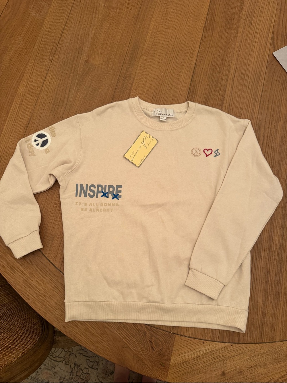 Vintage Havana Cream Graphic Inspire Crewneck Sweatshirt